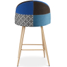 Buy Patchwork Upholstered Stool - Scandinavian Style - 63cm- Bennett Multicolour 61294 in the United Kingdom