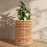 Buy Round Floor Planter - Boho Style - 46 CM - Waral Natural 61238 with a guarantee