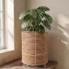Buy Round Floor Planter - Boho Style - 46 CM - Waral Natural 61238 in the United Kingdom