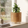 Buy Round floor planter boho - 28 cm - Waral Natural 61239 in the United Kingdom