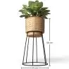 Buy Round Floor Planter - Boho Style - Rustico Natural 61244 - in the UK