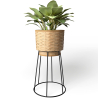 Buy Round Floor Planter - Boho Style - Rustico Natural 61244 - in the UK