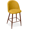 Buy Fabric Upholstered Stool - Scandinavian Design - 63cm - Bennett Yellow 61284 in the United Kingdom