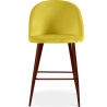 Buy Velvet Upholstered Stool - Scandinavian Design - 66cm -  Bennett Yellow 61287 - in the UK