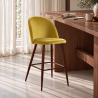 Buy Velvet Upholstered Stool - Scandinavian Design - 66cm -  Bennett Yellow 61287 - prices