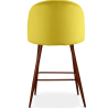 Buy Velvet Upholstered Stool - Scandinavian Design - Bennett Yellow 61287 in the United Kingdom