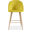 Buy Velvet Upholstered Stool - Scandinavian Design - 66cm - Bennett Yellow 61288 - in the UK