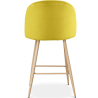 Buy Velvet Upholstered Stool - Scandinavian Design - 63cm  - Bennett Yellow 61288 in the United Kingdom