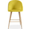 Buy Velvet Upholstered Stool - Scandinavian Design - 63cm  - Bennett Yellow 61288 - in the UK