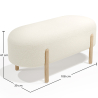 Buy Upholstered Bouclé Bench - Round White 61250 at MyFaktory