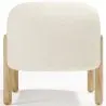 Buy Upholstered Bouclé Bench - Round White 61250 with a guarantee