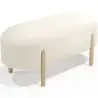 Buy Upholstered Bouclé Bench - Round White 61250 - in the UK