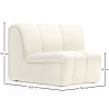 Buy Curved Module Sofa - Upholstered in Bouclé Fabric - Barkleyn White 61248 - in the UK
