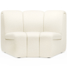 Buy Curved Module Sofa - Upholstered in Bouclé Fabric - Barkleyn White 61248 - in the UK
