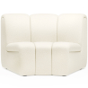 Buy Curved Module Sofa - Upholstered in Bouclé Fabric - Barkleyn White 61248 at MyFaktory