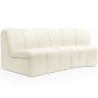 Buy Curved Module Sofa - Upholstered in Bouclé Fabric - Barkleyn White 61248 with a guarantee