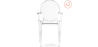 Buy Pack of 2 Transparent Dining Chair - Armrest Design - Louis King Transparent 58735 in the United Kingdom