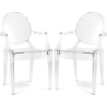 Buy Transparent Dining Chair - Armrest Design - Louis King Transparent 58735 - in the UK