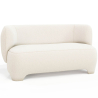 Buy 2/3 Seater Sofa - Upholstered in Bouclé Fabric - Janko White 61252 in the United Kingdom