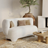 Buy 2/3 Seater Sofa - Upholstered in Bouclé Fabric - Janko White 61252 at MyFaktory