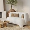 Buy 2/3 Seater Sofa - Upholstered in Bouclé Fabric - Janko White 61252 - in the UK