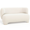 Buy 2/3 Seater Sofa - Upholstered in Bouclé Fabric - Janko White 61252 - prices