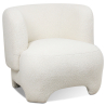 Buy  Upholstered Armchair - Bouclé Fabric Lounge Chair - Janko White 61296 home delivery