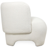 Buy  Upholstered Armchair - Bouclé Fabric Lounge Chair - Janko White 61296 - in the UK