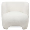 Buy  Upholstered Armchair - Bouclé Fabric Lounge Chair - Janko White 61296 at MyFaktory