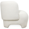 Buy  Upholstered Armchair - Bouclé Fabric Lounge Chair - Janko White 61296 in the United Kingdom