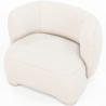Buy  Upholstered Armchair - Bouclé Fabric Lounge Chair - Janko White 61296 home delivery