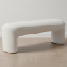 Buy Upholstered Bench in Bouclé Fabric - Loriel White 61307 - prices