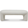 Buy Upholstered Bench in Bouclé Fabric - Loriel White 61307 in the United Kingdom