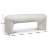 Buy Upholstered Bench in Bouclé Fabric - Loriel White 61307 at MyFaktory