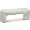Buy Upholstered Bench in Bouclé Fabric - Loriel White 61307 - in the UK