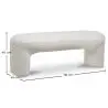 Buy Upholstered Bench in Bouclé Fabric - Loriel White 61307 with a guarantee