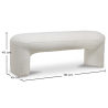 Buy Upholstered Bench in Bouclé Fabric - Loriel White 61307 home delivery