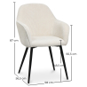 Buy Upholstered Dining Chair in Velvet - Saza Beige 61297 at MyFaktory