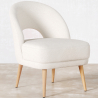 Buy Upholstered Dining Chair in Bouclé - Arka White 61298 - in the UK