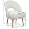 Buy Upholstered Dining Chair in Bouclé - Arka White 61298 in the United Kingdom