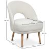 Buy Upholstered Dining Chair in Bouclé - Arka White 61298 at MyFaktory