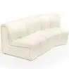 Buy Modular Sofa - Upholstered in Bouclé - 2 Modules - Barkleyn White 61308 at MyFaktory