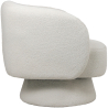 Buy Armchair Upholstered in Bouclé Fabric - Curved Design - Lilo White 61304 in the United Kingdom
