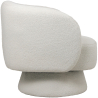 Buy Armchair Upholstered in Bouclé Fabric - Curved Design - Lilo White 61304 at MyFaktory