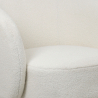 Buy Armchair Upholstered in Bouclé Fabric - Curved Design - Lilo White 61304 home delivery