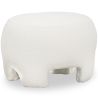 Buy Upholstered Ottoman - Pouf in Bouclé Fabric - Janko White 61305 - prices