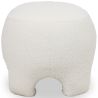 Buy Upholstered Ottoman - Pouf in Bouclé Fabric - Janko White 61305 at MyFaktory