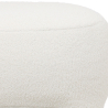 Buy Upholstered Ottoman - Pouf in Bouclé Fabric - Janko White 61305 in the United Kingdom