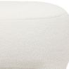 Buy Upholstered Ottoman - Pouf in Bouclé Fabric - Janko White 61305 in the United Kingdom