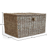 Buy Natural Fiber Basket with Lid - 40x30CM - Vernui Brown 61313 in the United Kingdom